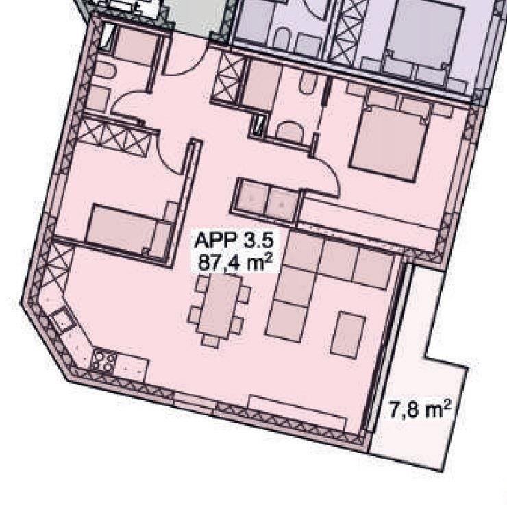 Massagno: new elegant 3.5 rooms flat with terrace
